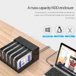 Orico 6558US3-C 5 Bay 3.5-inches USB 3.0 To SATA Offline Copy HDD Docking Station Hard Drive Enclosu