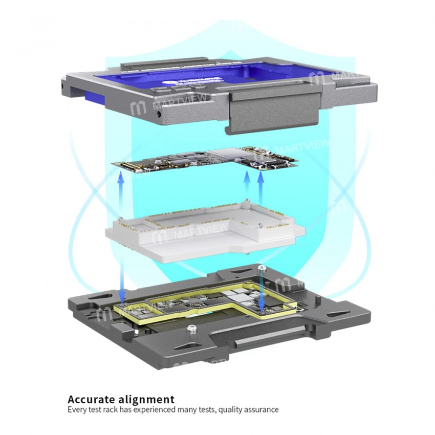 MiJing C20 Main Board Middle Layered Function Testing Fixture for iPhone 12 / 12 Pro / 12 Pro Max /