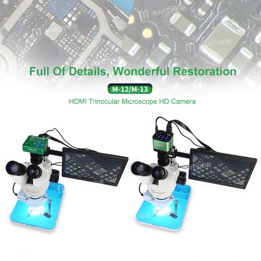 Relife M-12 /  M-13 3800W HDMI Trinocular Microscope HD Camera