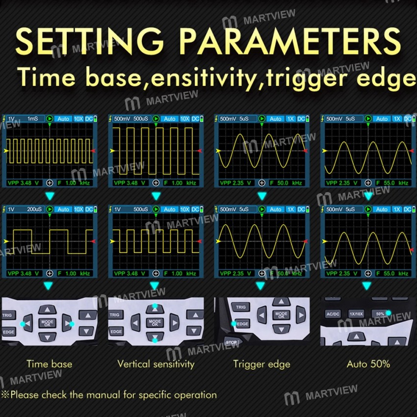 tooltop et120m-500msa-s-sampling-rate-120mhz-bandwidth-digital-oscilloscope-with-backlight-hd-screen