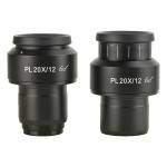 pl20x 12mm-high-eye-point-large-field-view-flat-field-microscope-eyepieces--30mm-mounting-interface-
