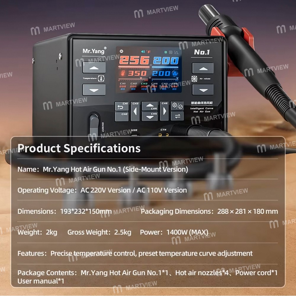 ycs mryang-no1-1400w-intelligent-curve-digital-display-hot-air-gun-desoldering-rework-station-9