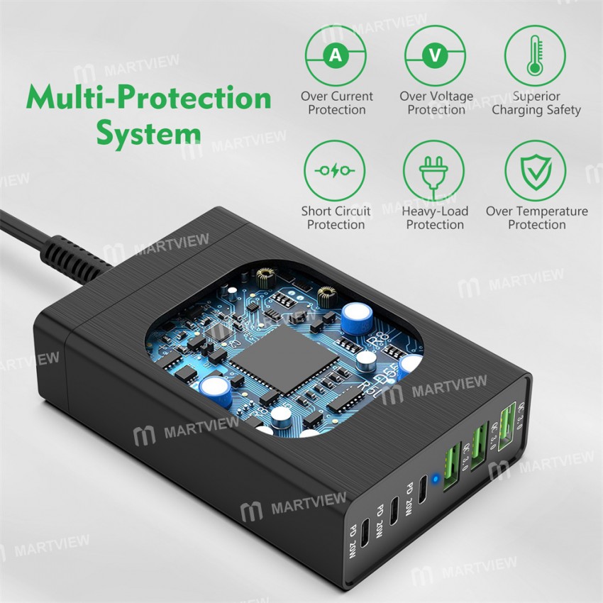 96w 6-port-desktop-quick-usb-charging-station-with-pd-20w-type-c-qc-30-usb-a-ports-5