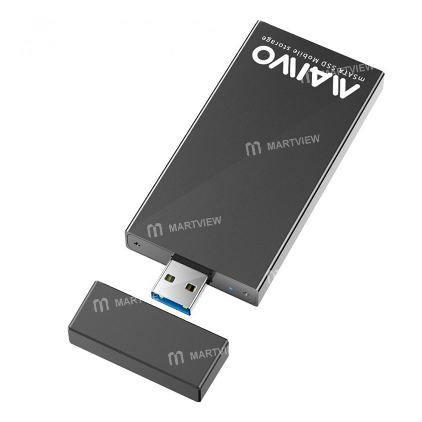Maiwo K1642S Portable Aluminum Alloy 5Gbps USB 3.0 to mSATA SSD External Case