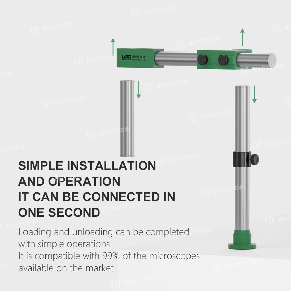 maant jx-03-mechanical-arm-360-rotating-metal-microscope-swinging-arm-for-most-microscope-6