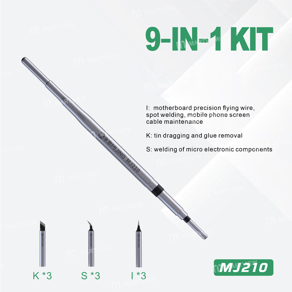 mijing mj210-9-in-1-soldering-heating-core-with-replacement-head-for-screen-motherboard-flying-wire-