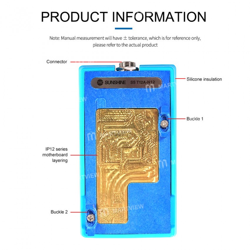 Sunshine SS T12A-N12 Motherboard Repair Heating Station Platform for iPhone 12 / 12 Pro / 12 Pro Max