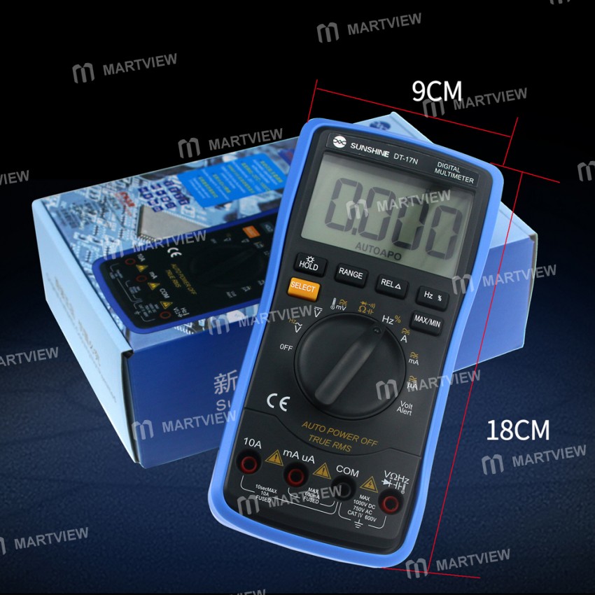 Sunshine DT-17N Handheld Digital Multimeter with LCD Backlight