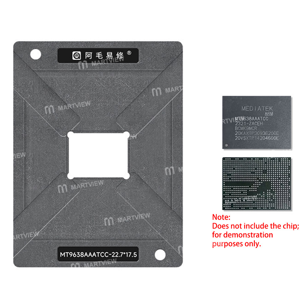 amaoe mt9638aaatcc-cpu-main-control-chips-bga-reballing-stencil-platform-set-for-xiaomi-skyworth-sma