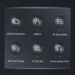 Orico CDH-9N 9-in-1 Type-C Multifunctional Docking Station with External M.2 NVMe SSD Enclosure