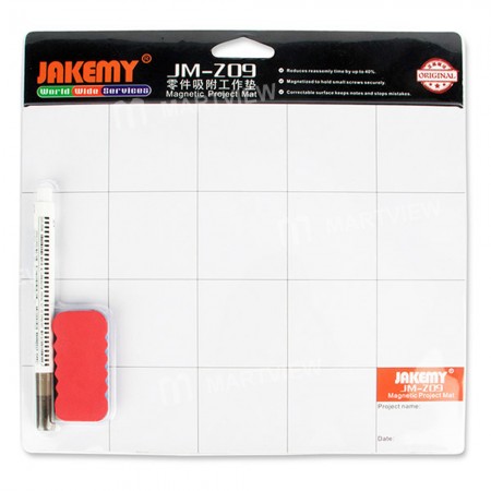 JAKEMY JM-Z09 Screw Magnetic Work Pad with Marker Pen Eraser for Phone Laptop Tablet Repair