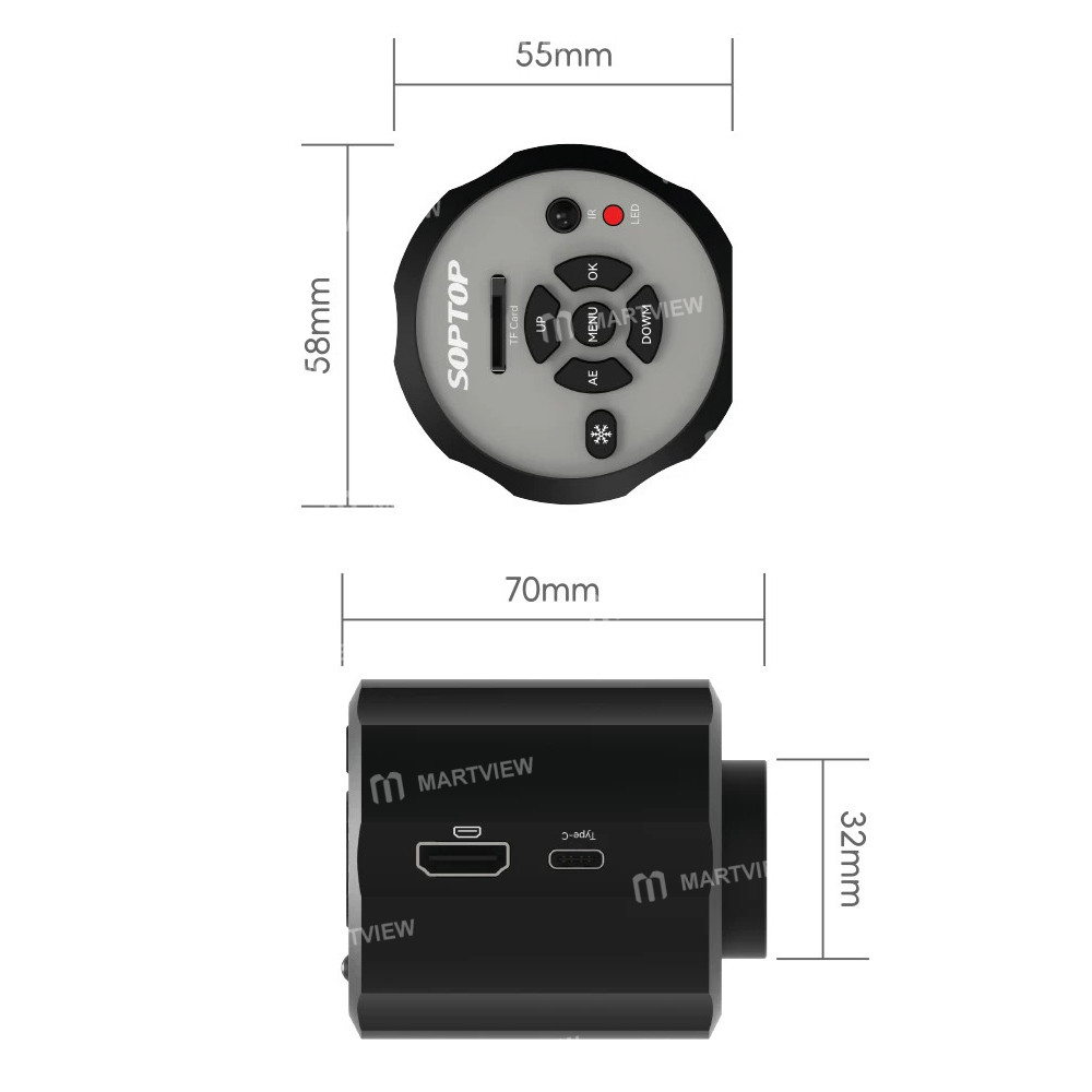 soptop od4k-4k-ultra-hd-industrial-camera-supports-4k-video-recording-compatible-with-most-microscop