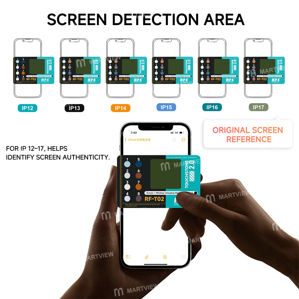 rf t02-2-in-1-dual-detection-card-for-original-screen-identification-magnetic-ring-detection-4