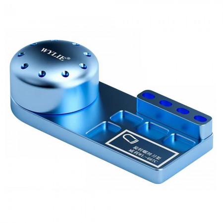 Wylie WL-667C 360° Rotating Aluminum Alloy Storage Rack for Screwdriver Tweezers Storage