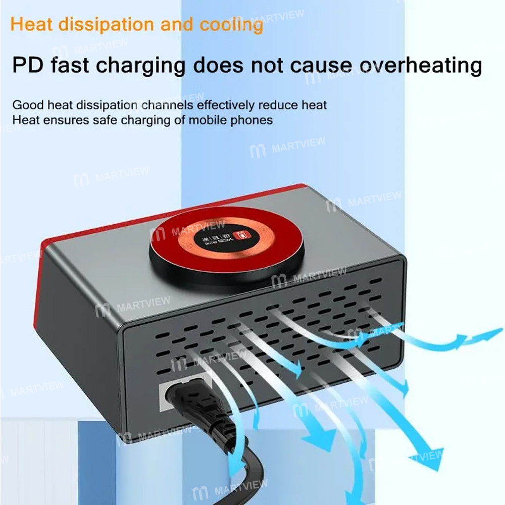 ycs s600-155w-8-port-qc30pd-digital-display-fast-desktop-charging-station-with-wireless-charging-7