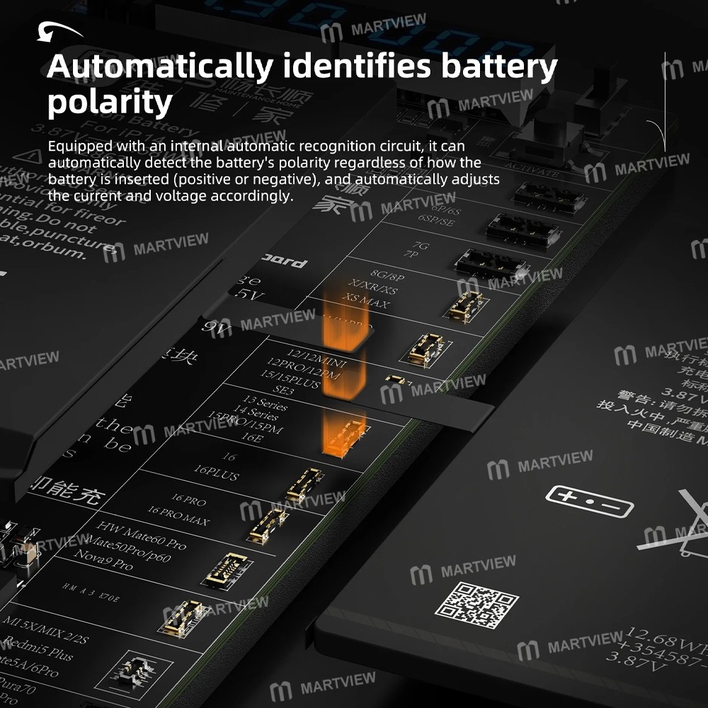 ycs dc25-battery-charging-activation-board-for-iphone-6-16pm-with-16e-most-android-6