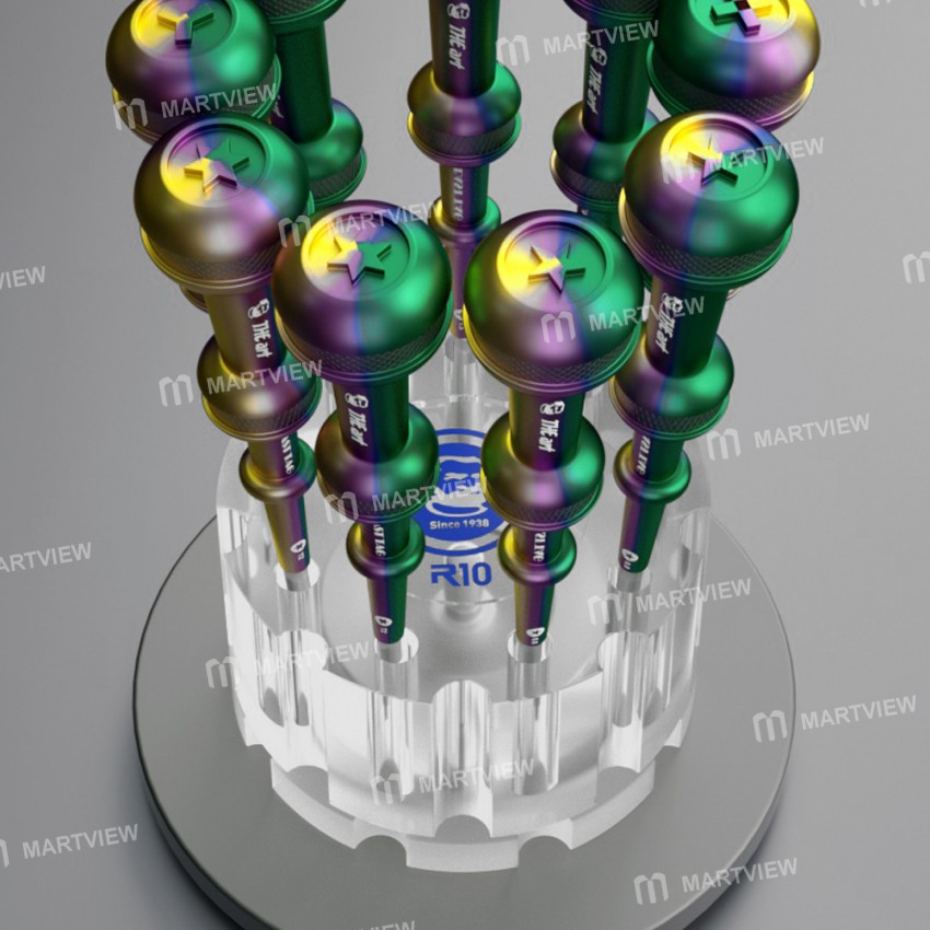 Mechanic R10 Double Bearing 360° Rotating Porous Crystal Storage Box Fits Most Screwdrivers Tweezers