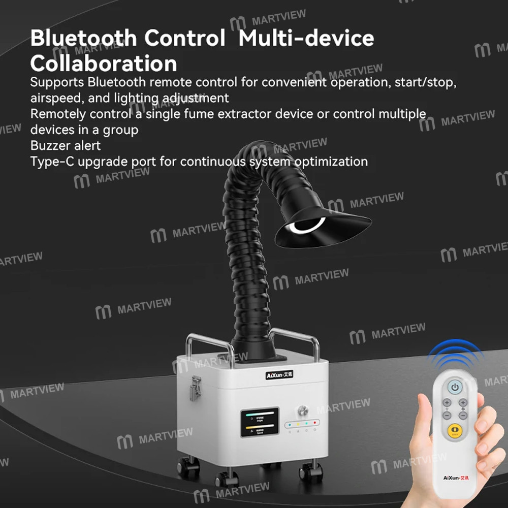 aixun es03-3-layer-filtration-low-noise-industrial-fume-extractor-for-pcb-soldering-working-5