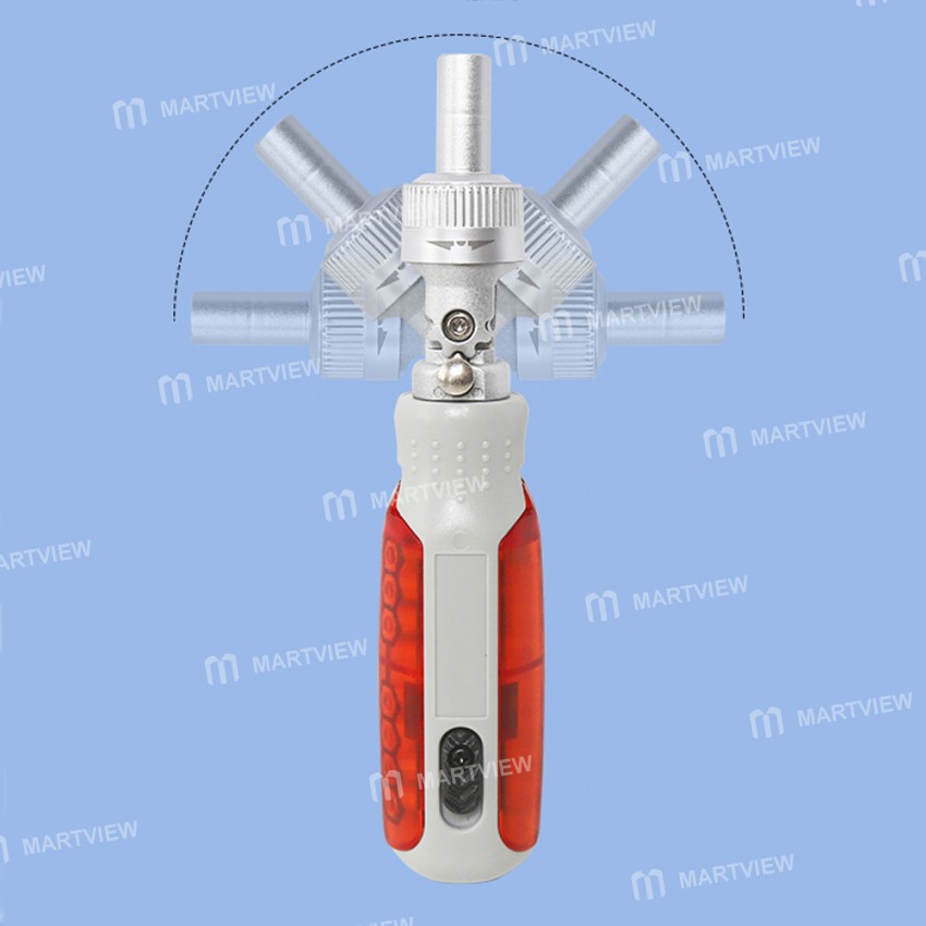 BST-8937 14-in-1 Multi-function Multi-Angle Rotating Ratchet Screwdriver with Magnetic Bits