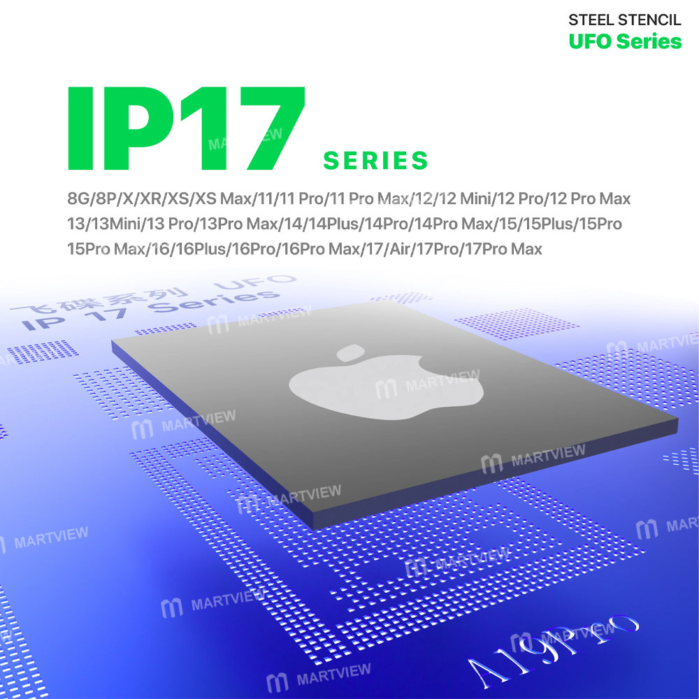 mechanic ufo-9-in-1-iphone-comprehensive-blue-bga-reballing-stencil-set-for-iphone-8-to-17pro-max-4