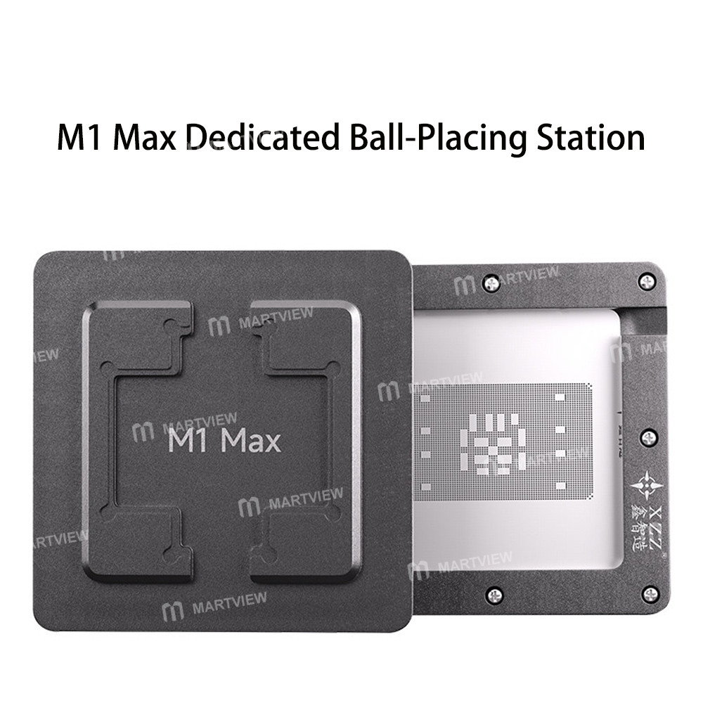 xzz m1-pro-m1-max-cpu-bga-reballing-stencil-plating-ball-platform-set-for-apple-macbook-9