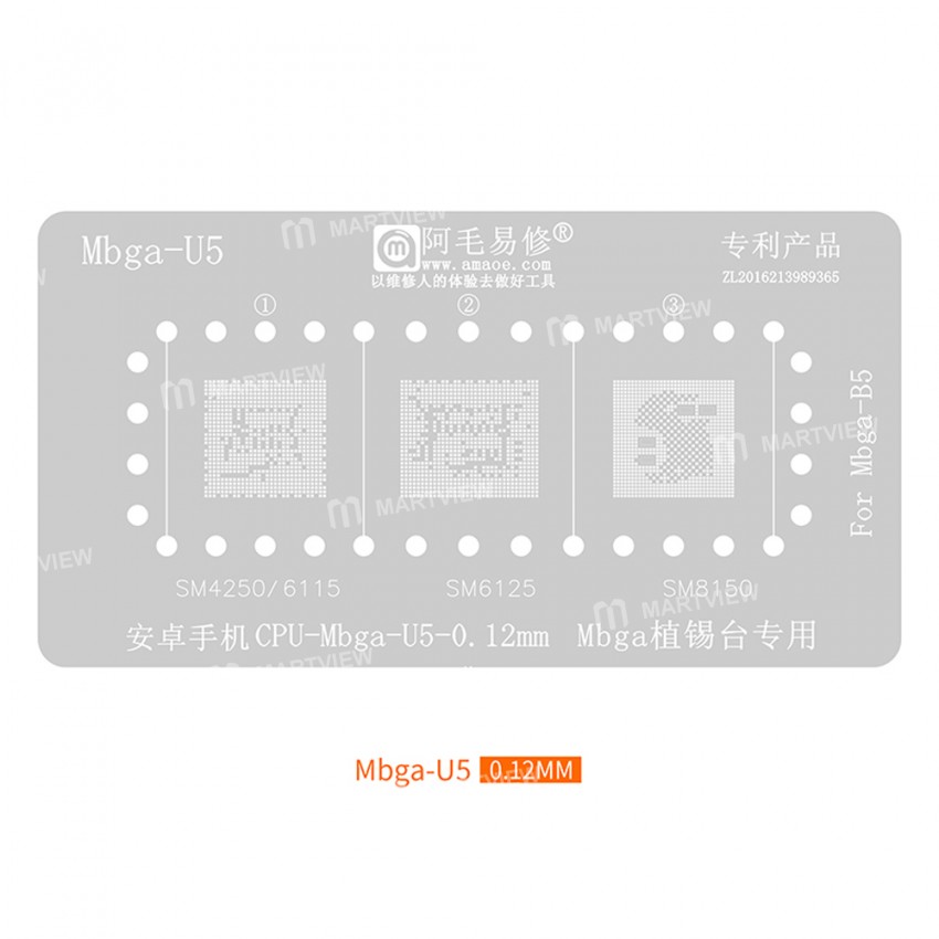 amaoe mbga-b5-middle-layer-bga-reballing-stencil-set-5