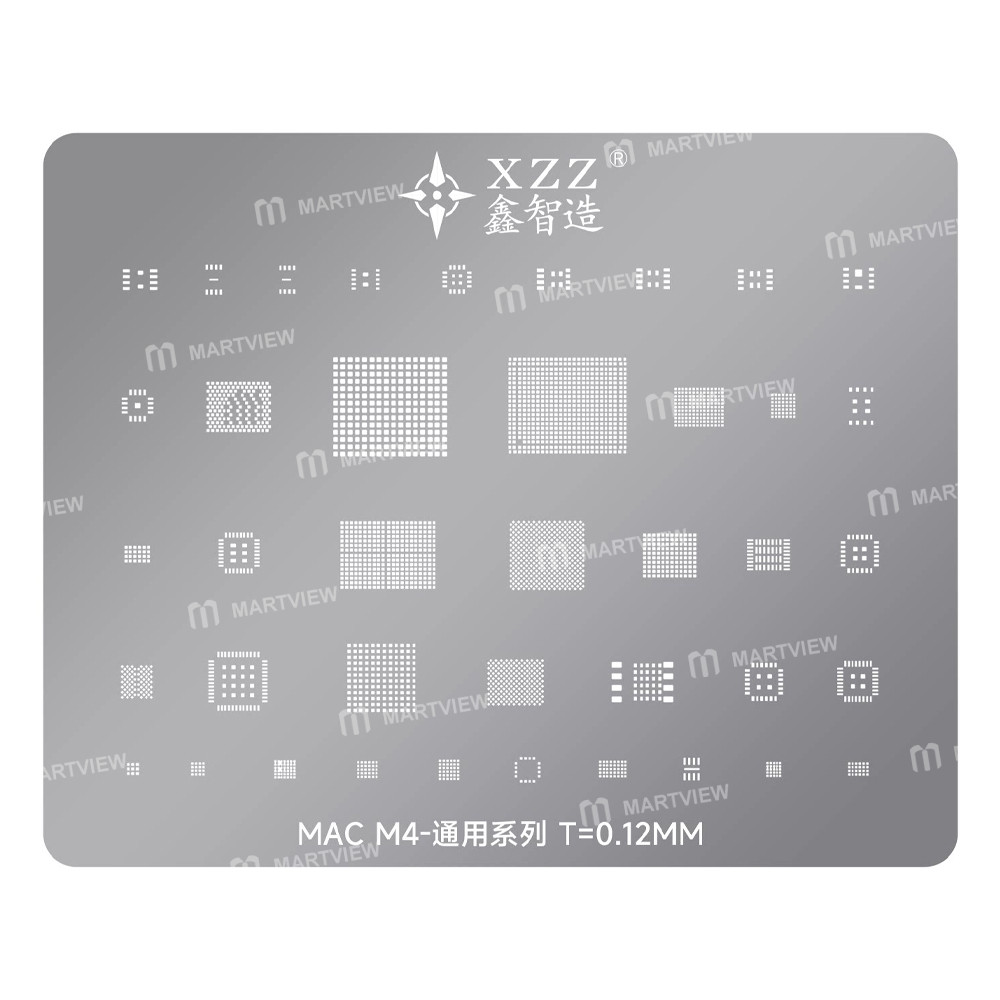 xzz 012mm-cpu-universal-series-bga-reballing-stencil-for-apple-mac-notebook-m4-cpu