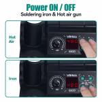 Yihua 882D Portable 2-in-1 Soldering Iron Hot Air Gun Soldering Station for Phone PCB BGA Repair