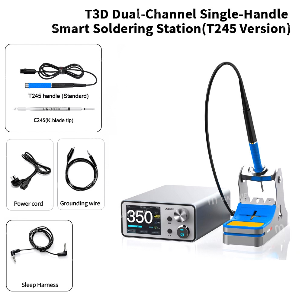 aixun t3d-dual-channel-single-handle-smart-soldering-station-compatible-with-t225-t245-t210-t115-han
