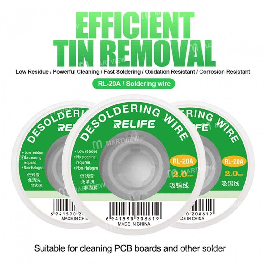 relife rl-20a-efficient-tin-removal-soldering-wire-for-pcb-welding-repair-6