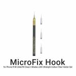 2uul da12-microfix-hook-for-phone-pcb-underfill-clean-3-blades-with-ultralight-carbon-fiber-holder-s