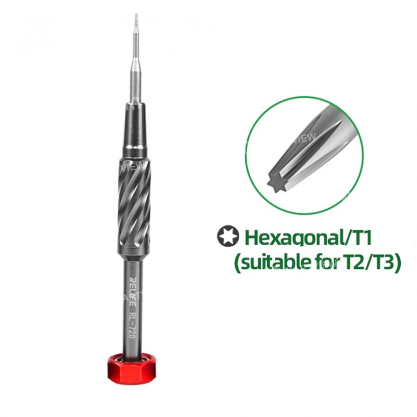 Relife RL-728 2D Strong Magnetic Extra Hard Anti-slip Screwdriver for Phone Repair