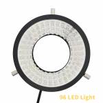 Adjustable 96 LED Microscope Ring Illuminator Lamp with Adapter with AC Power Adapter