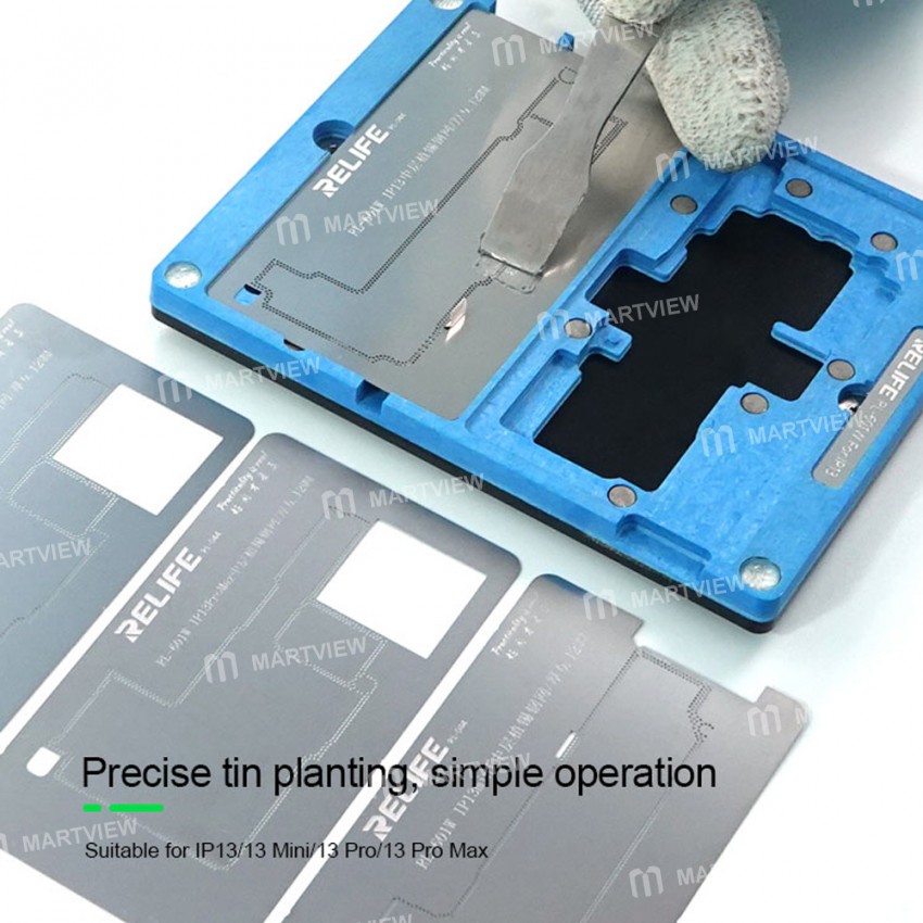 Relife RL-601W Mini Middle Layer Board Stencil Stencil Kit for iPhone 13 Series