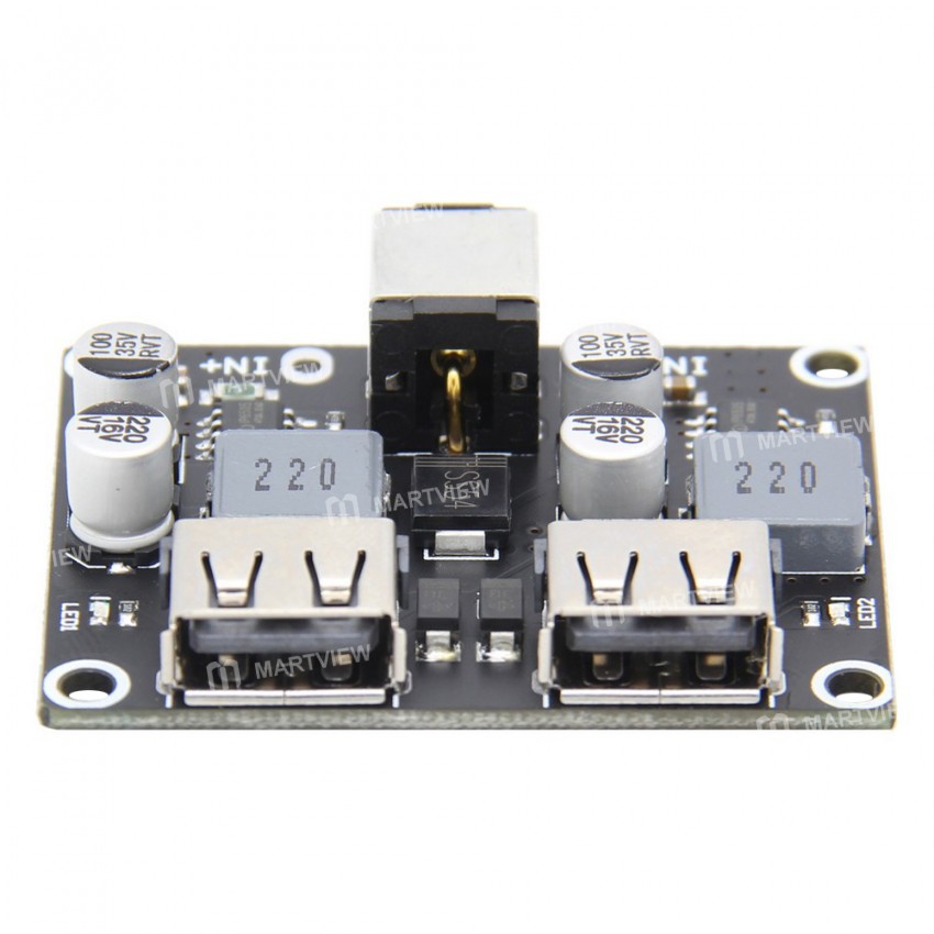 6-32V 2-way Fast Charging Buck Module Support QC3.0 Compatible with Raspberry Pi 4B & Jetson Nano