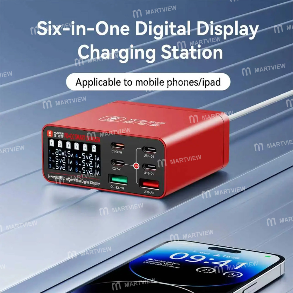 ycs 300-6-in-1-multi-port-usb-type-c-digital-display-qc-fast-charging-station-6