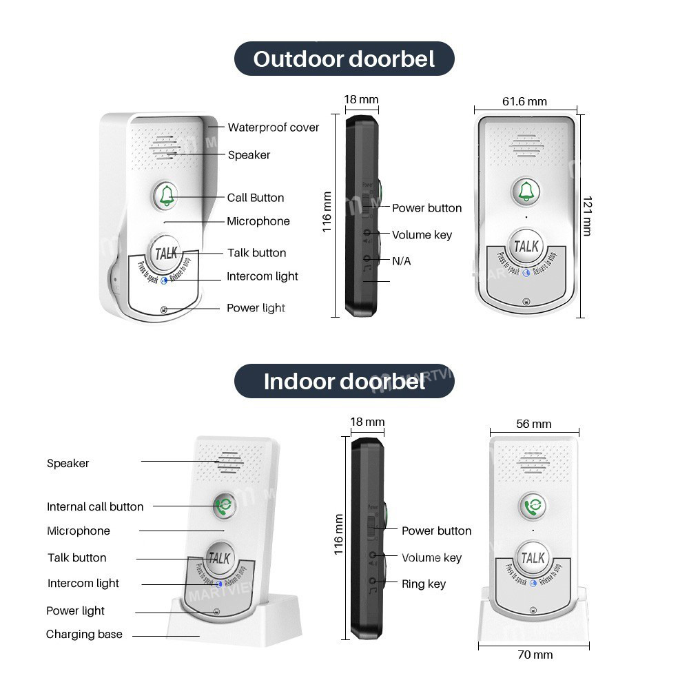 wireless doorbell-intercom-rechargeable-smart-9