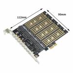PCI-E X1 to M.2 B Key 4-Port SSD to PCI-E NGFF SATA Adapter Expansion Card