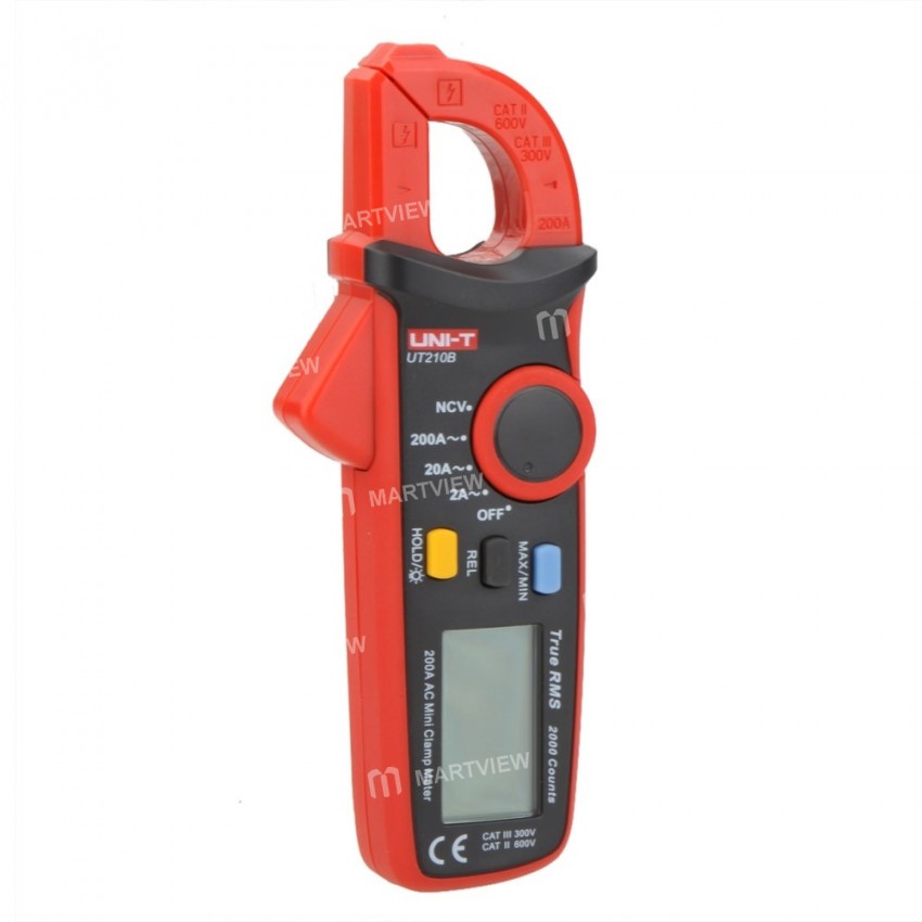UNI-T UT210B True RMS 200A AC Mini Clamp Meters Ammeter NCV Test LCD Backlight