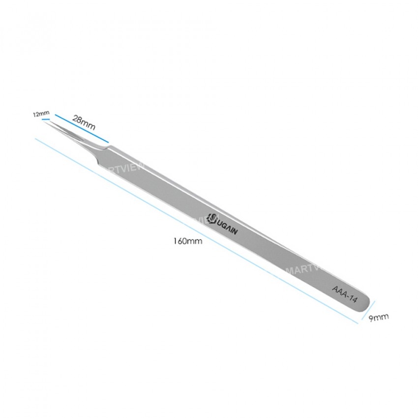 UGAIN AAA-14 AAA-12 Precision Jump Wire Non-Magnetic Stainless Steel Tweezer