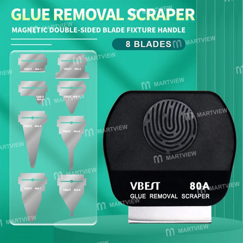 vbst 80a-stainless-steel-multipurpose-magnetic-double-sided-glue-removal-scraper-set-2
