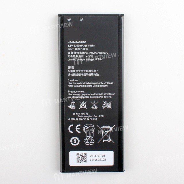 Battery Replacement for Huawei Honor 3C Use (HB4742A0RBC/2300mAh) - grade AAA quality