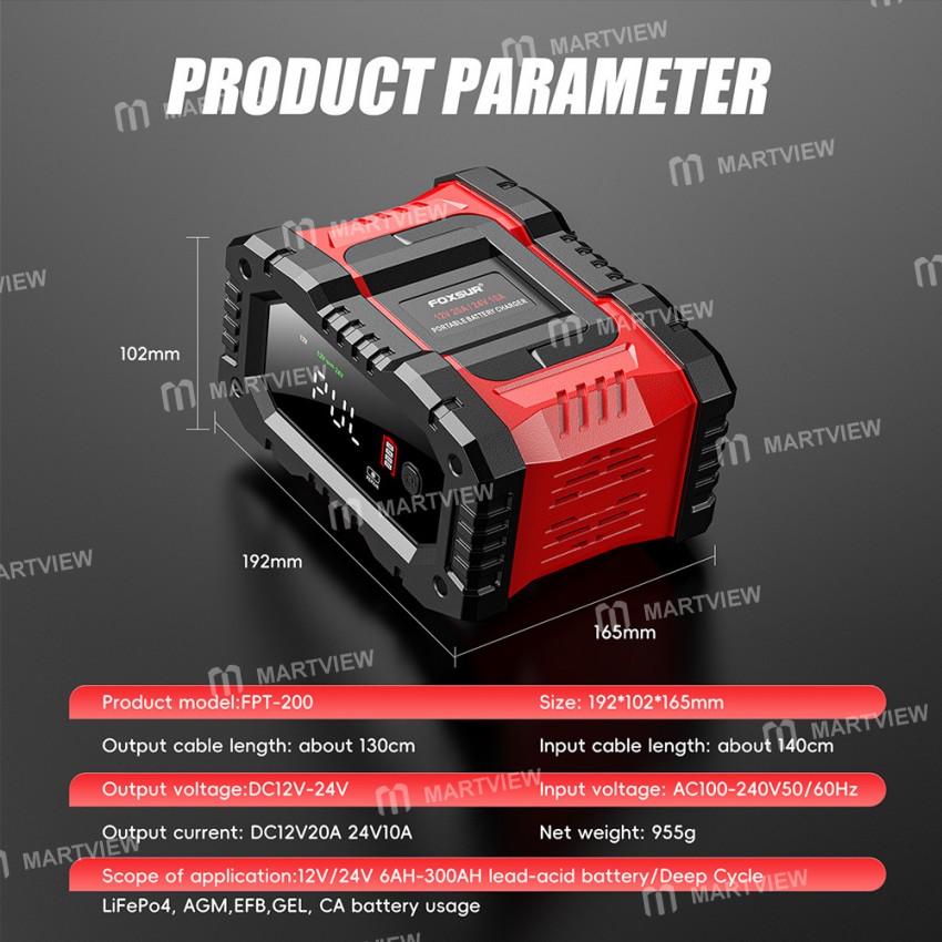 foxsur fpt-200-12v24v-10a-smart-lead-acid-battery-reconditioning-charger-for-car-motorcycle-19