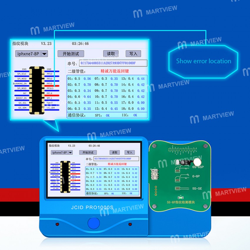 JC Pro1000S FPT-1 Fingerprint Testing Module for iPhone 8 Plus / 8 / 7 Plus / 7 / 6S Plus / 6S / 6 P