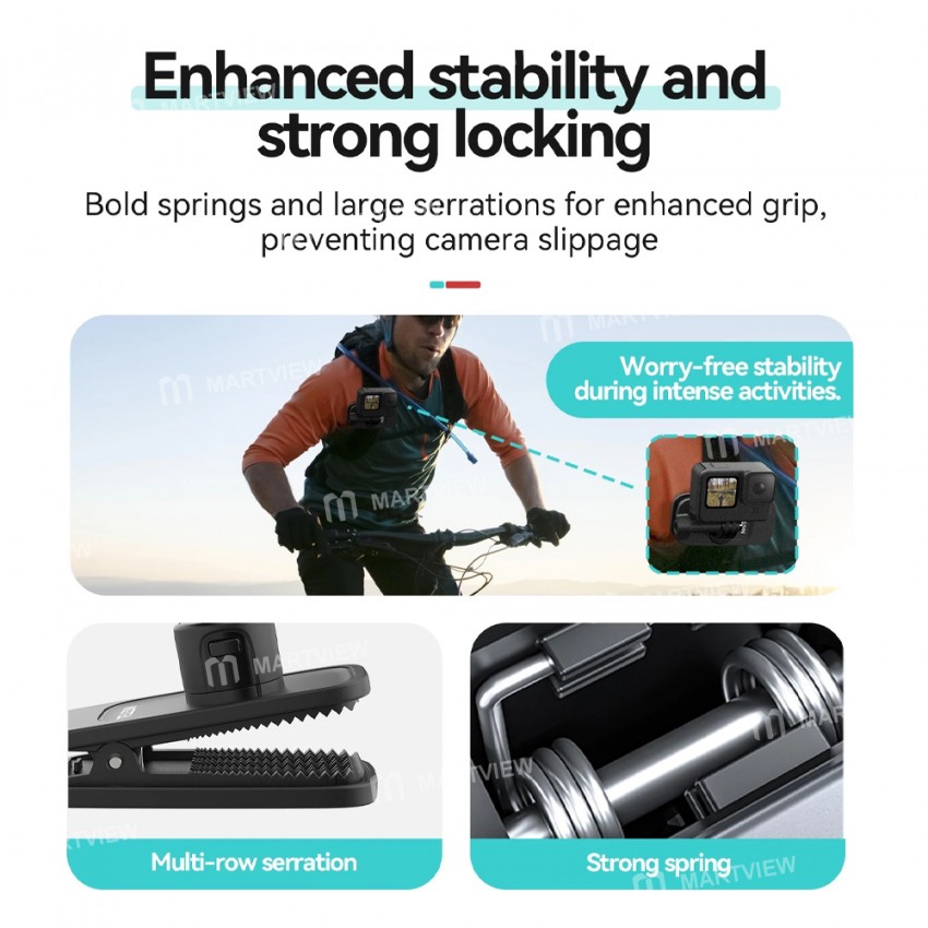 telesin sports-camera-backpack-strap-mount-clip-for-gopro-hero-dji-insta360-7