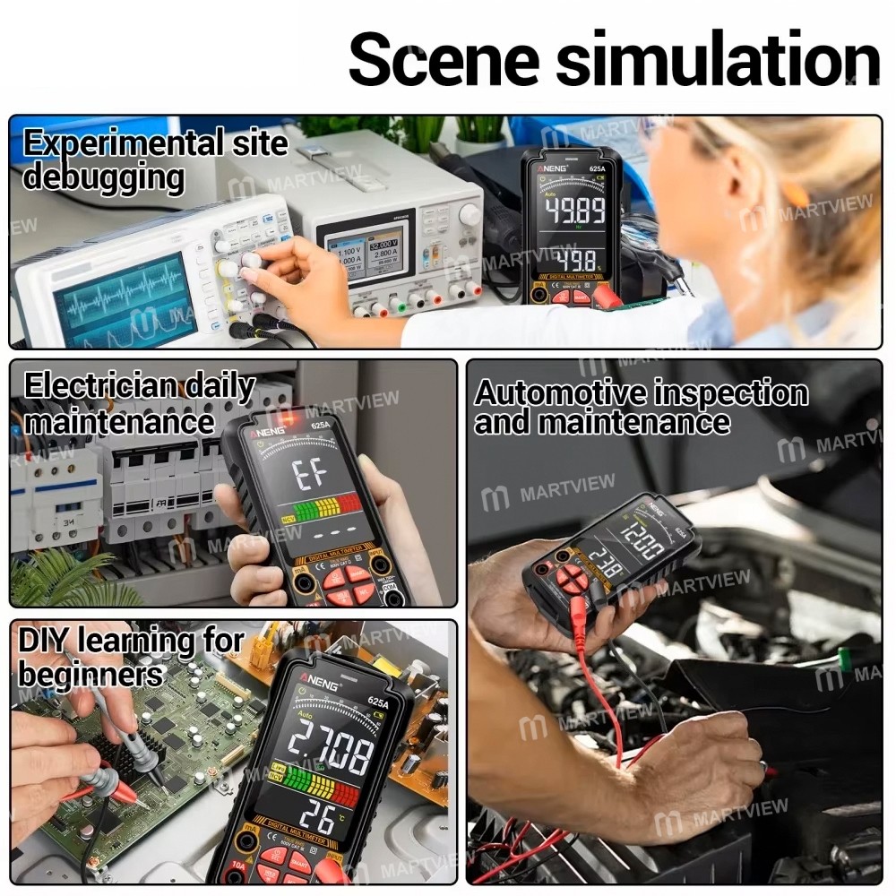 aneng 625a-rechargeable-fully-automatic-high-precision-intelligent-digital-multimeter-9