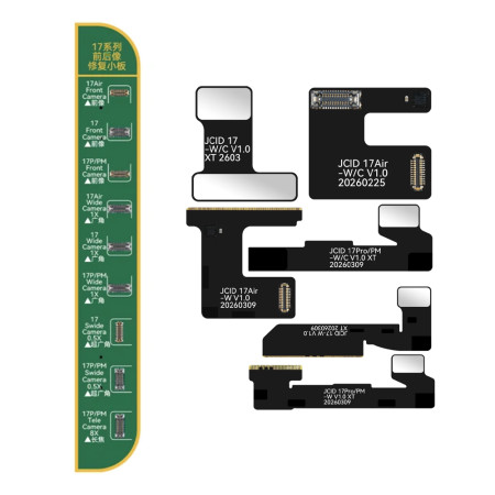 JCID Front and Rear Camera Repair Adaptor & Wide Angle Camera Flex Cable for iPhone 17 Series