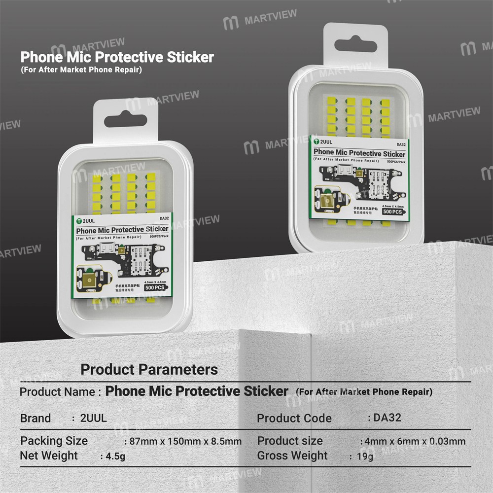 2uul da32-phone-mic-microphone-protective-sticker-for-after-market-phone-repair-6