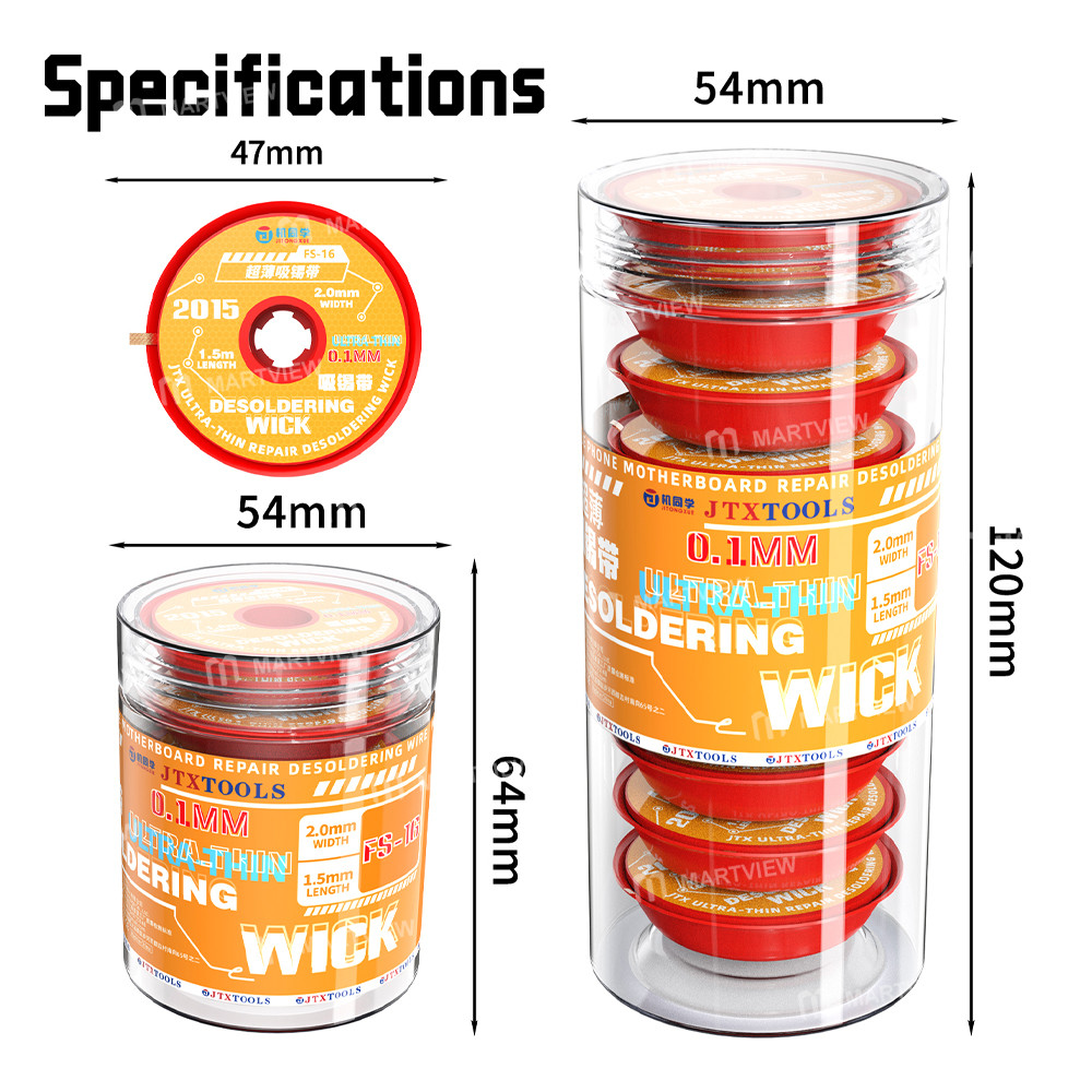 jtx fs-16-15m-x-20mm-ultra-thin-flexible-solder-wick-for-pcb-bga-welding-rework-10