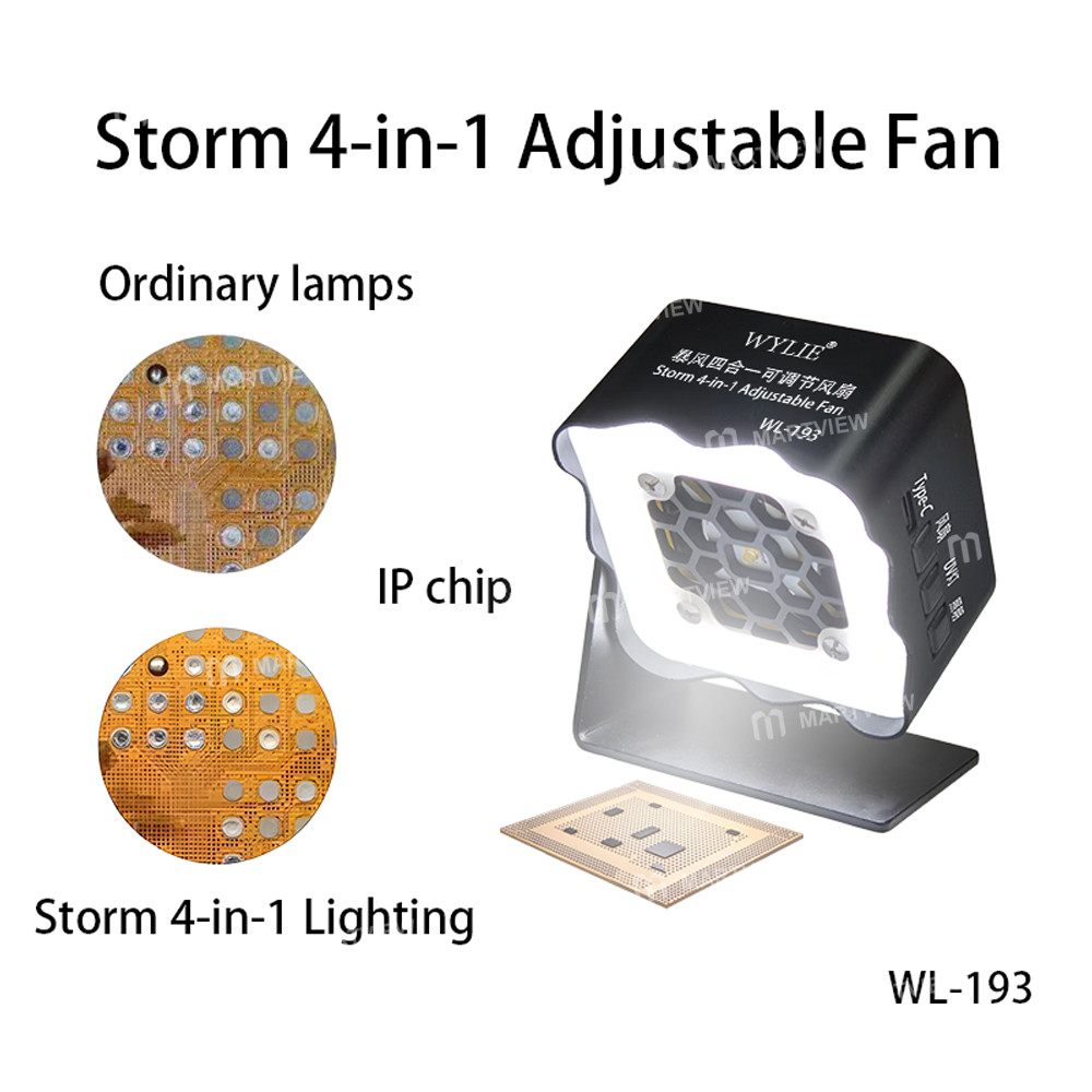 wylie wl-193-smoke-exhaust-heat-dissipation--lighting--curing-storm-4-in-1-adjustable-fan-14